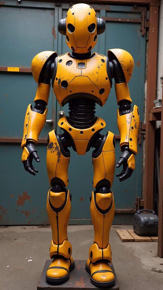 Yellow Rusty Robot