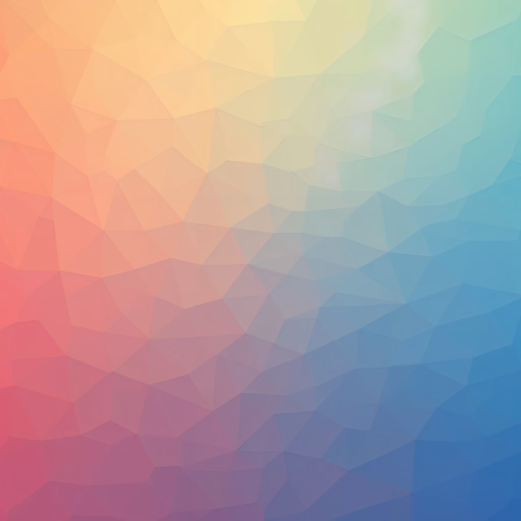 Vibrant polygonal rainbow gradient abstract art