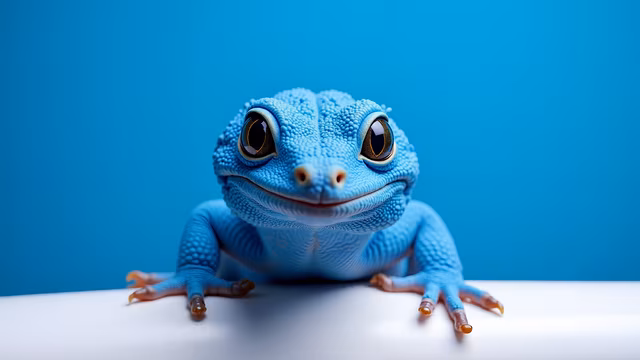 Blue Frog Portrait