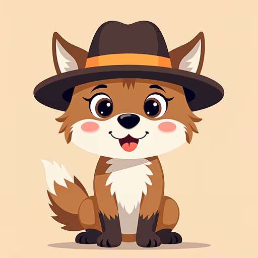 Cartoon Fox Detective