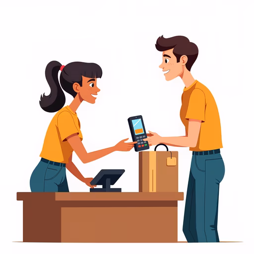 Cashless Transaction Illustration