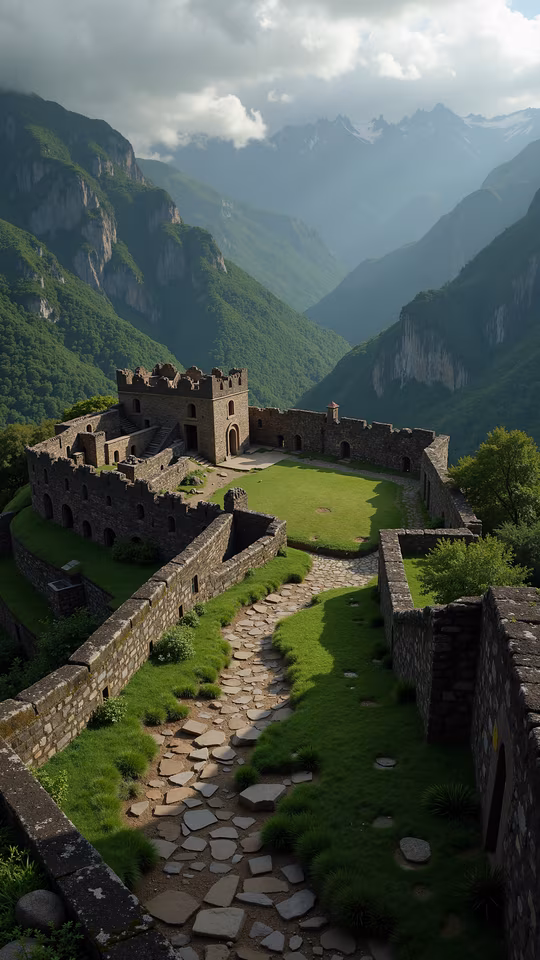 Castle Ruins in the Mountains