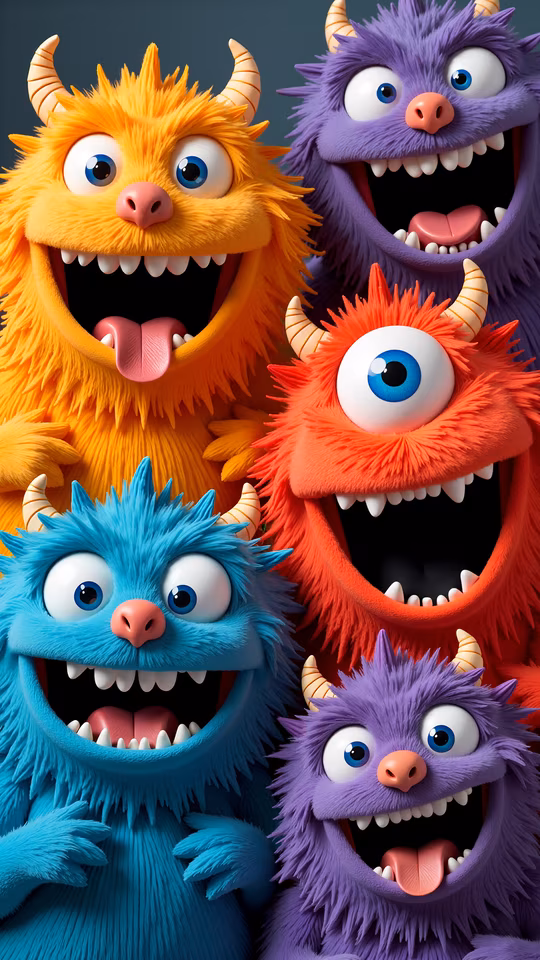 Colorful Monster Friends