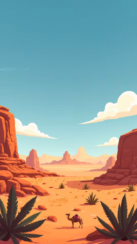 Desert Oasis Illustration
