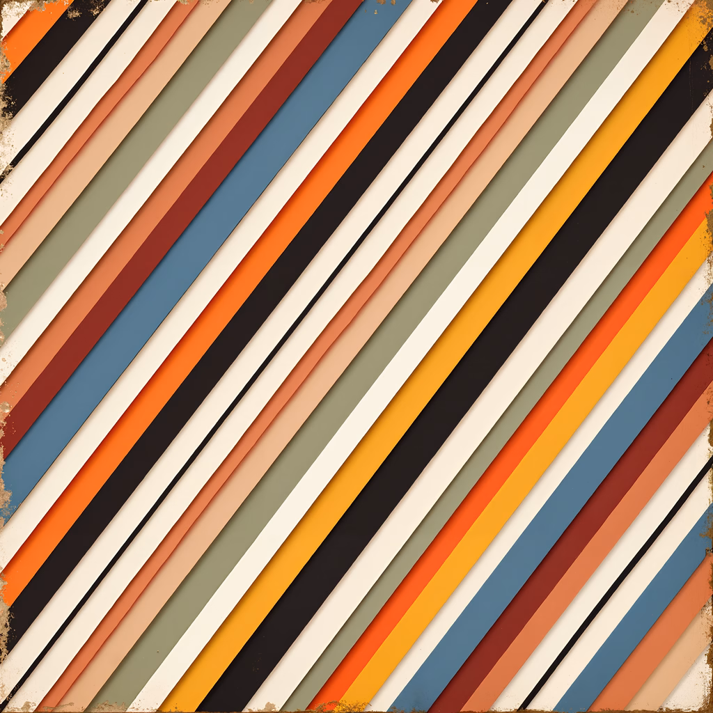 Abstract diagonal stripes in warm colors, modern art style.