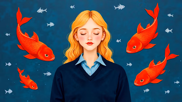 Girl Among Fish