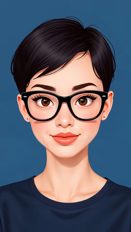 Glasses Girl Illustration