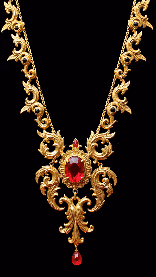 Golden Ornate Necklace
