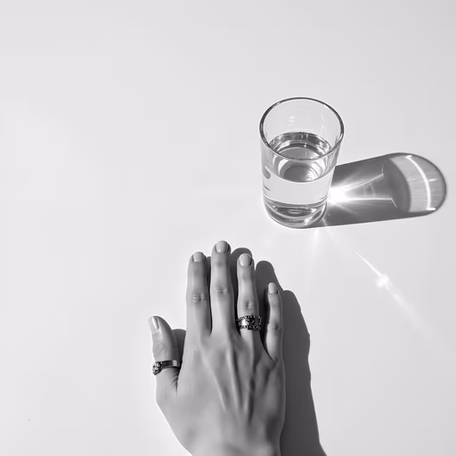 Hand Reaching for Glass