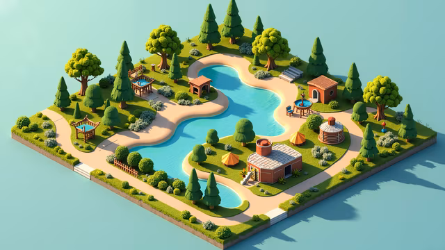 Isometric Landscape Illustration