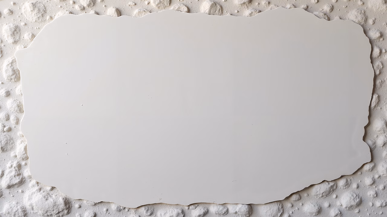 Minimalist white frame on textured background