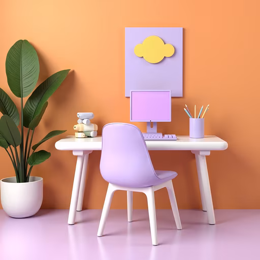 Pastel Workspace Illustration