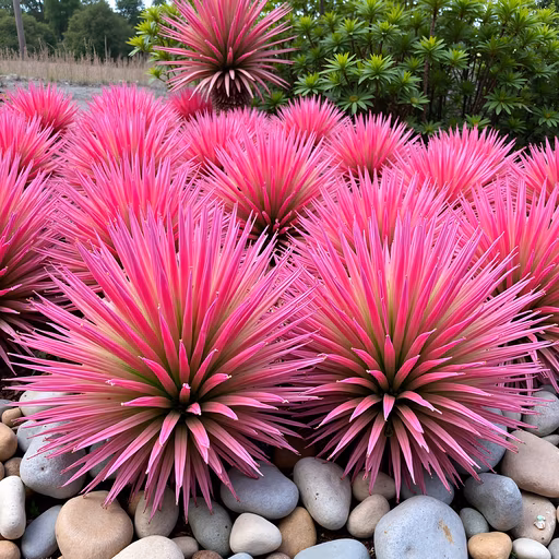 Pink Spiky Plants