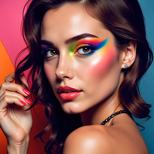 Rainbow Makeup Illustration