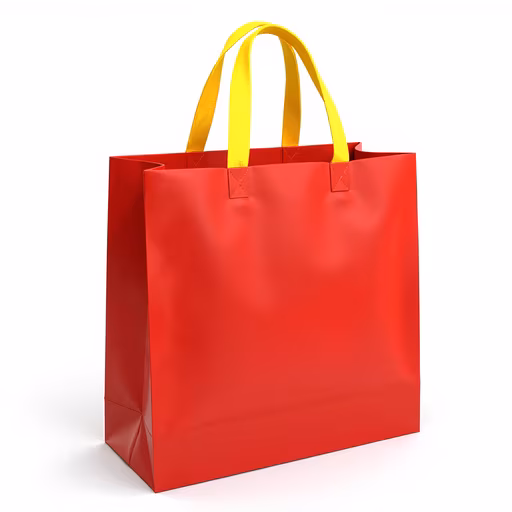 Red Shopping Bag Illustration