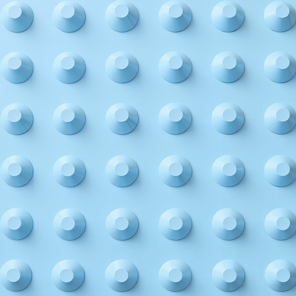 Minimalist cone pattern on a light blue background