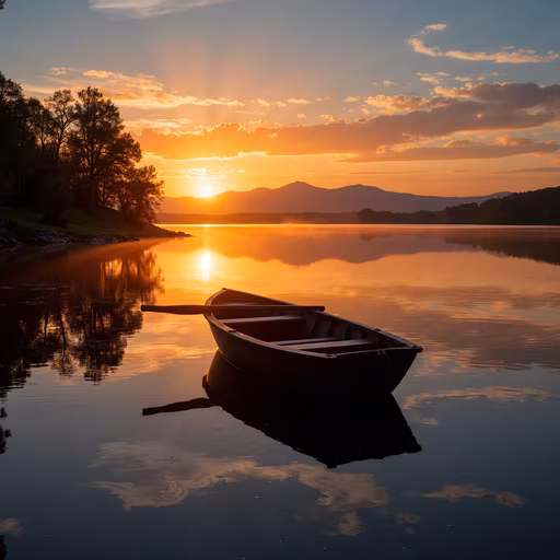 Serene Sunset Reflection