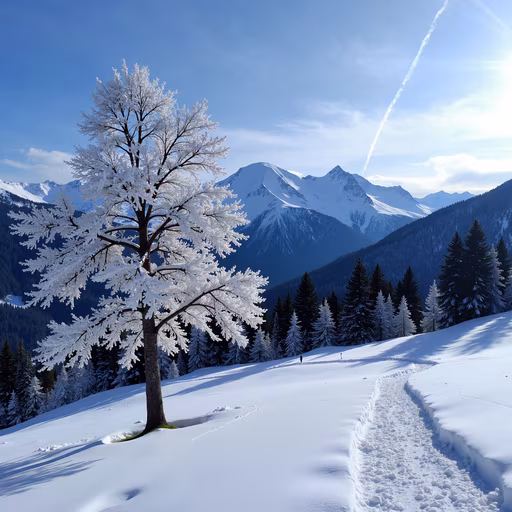Snowy Mountain Path