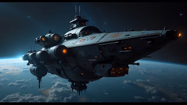 Spacecraft Over Earth
