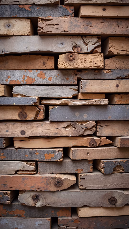 Stacked Wooden Boards