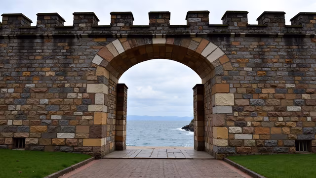 Stone Archway Leading to the Sea