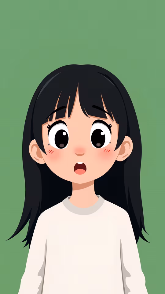 Surprised Girl Illustration