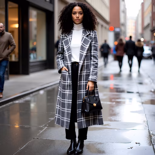 Urban Chic Plaid Coat