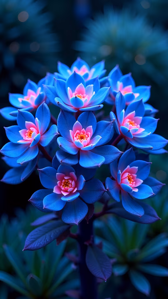 Blue Succulent Bloom