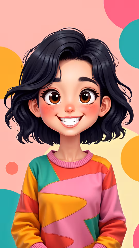 Cartoon Girl Portrait