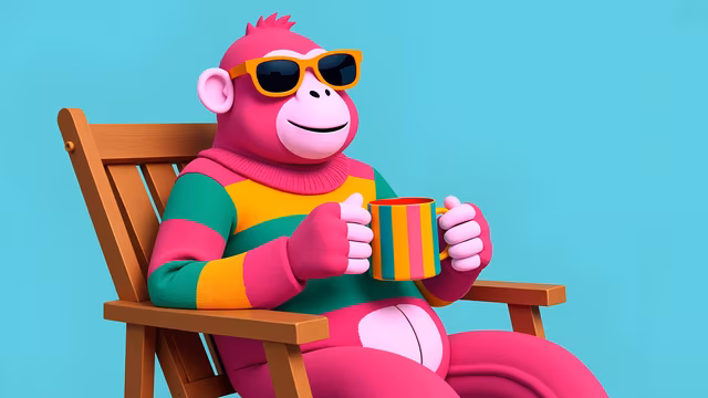 Colorful Monkey Relaxing