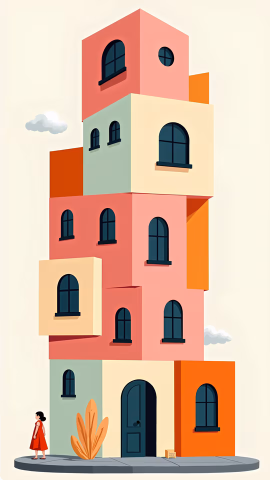 Colorful Tower Illustration