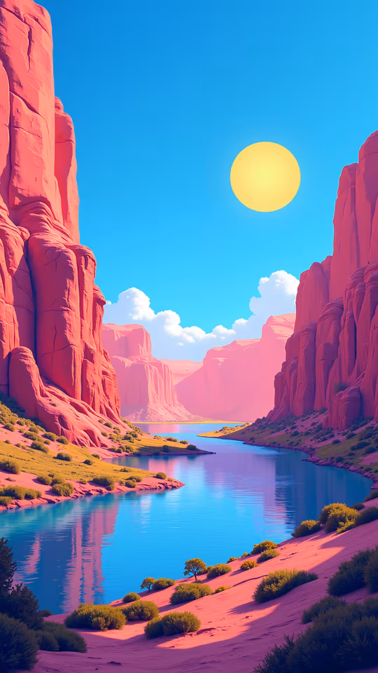 Desert Oasis Illustration