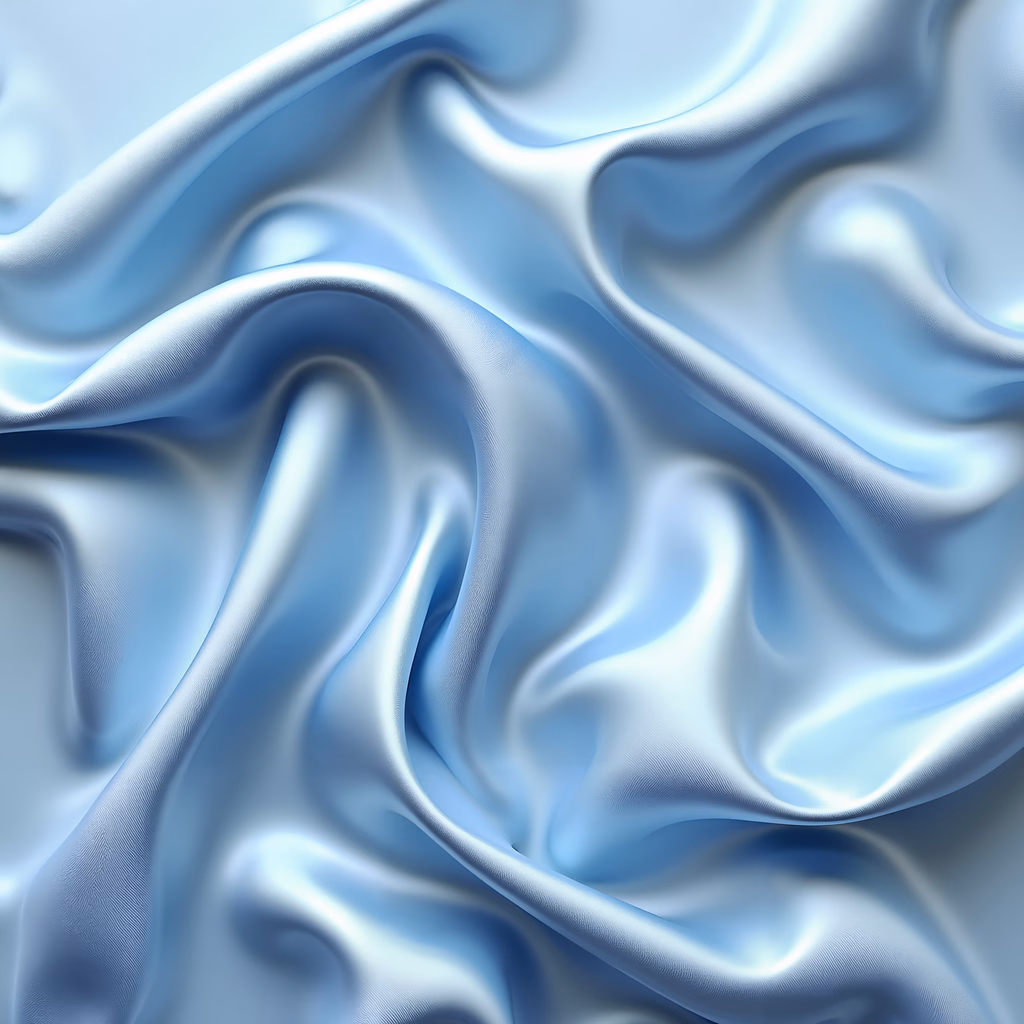 Soft blue silk folds in a serene abstract illustration.