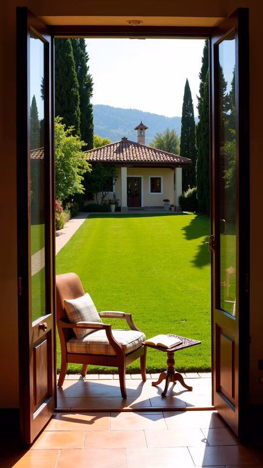 Garden View Through Door