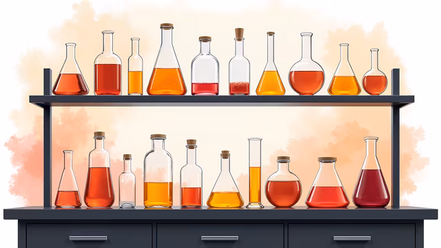 Laboratory Bottles Illustration
