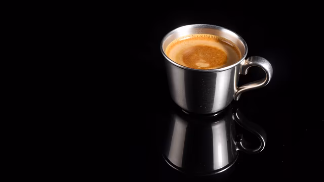 Metal Mug with Espresso