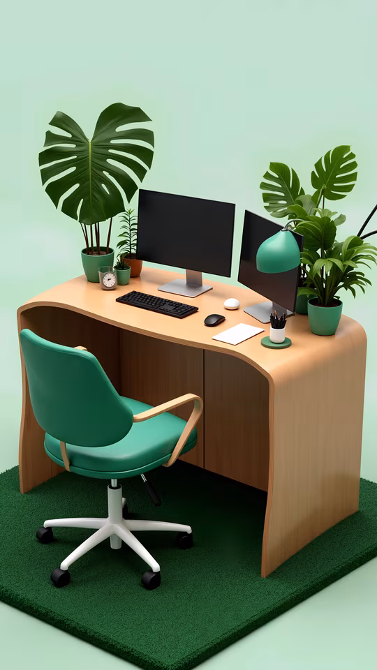 Modern Workspace Illustration