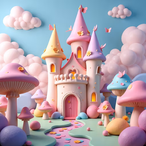Pastel Fairy Tale Castle