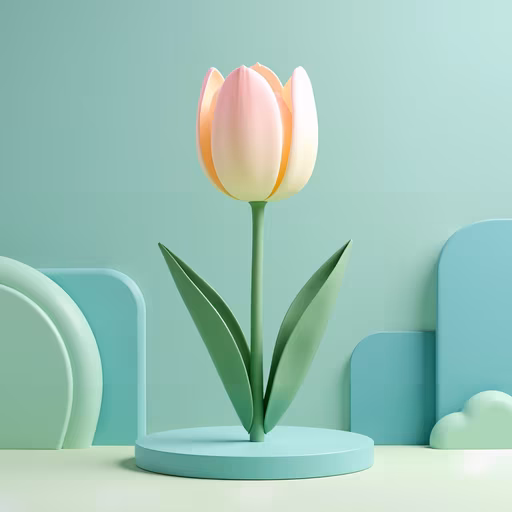 Pastel Tulip Illustration