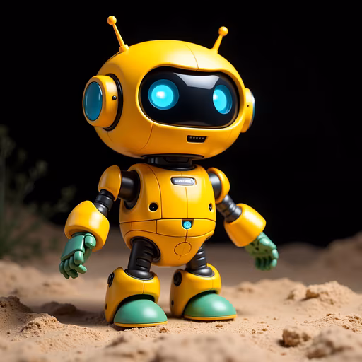 Robot Toy on Sand