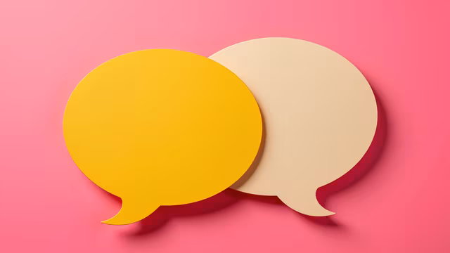 Speech Bubbles on Pink