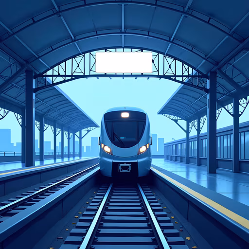 Train Station Illustration