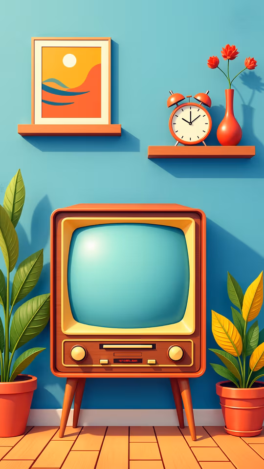 Vintage Television Illustration