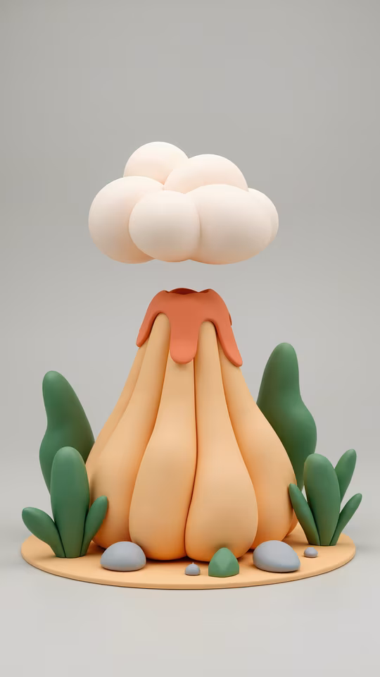 Volcano Illustration