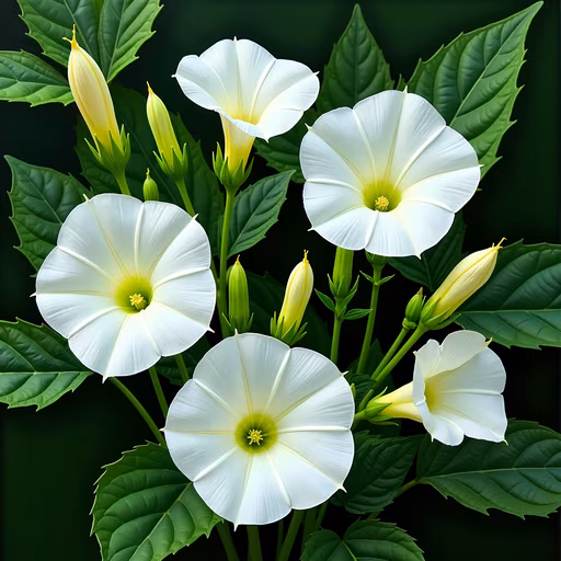 White Morning Glory Illustration