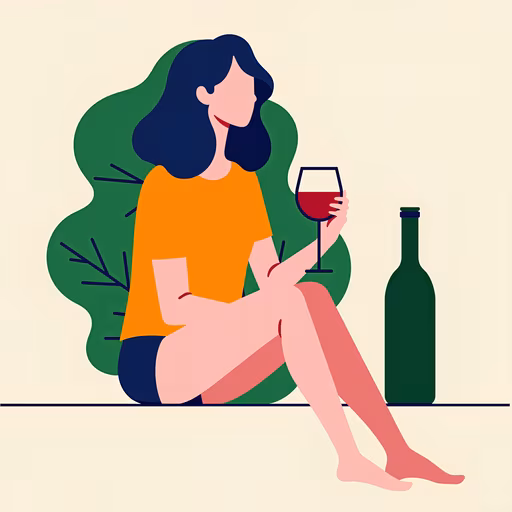 Woman Enjoying Wine