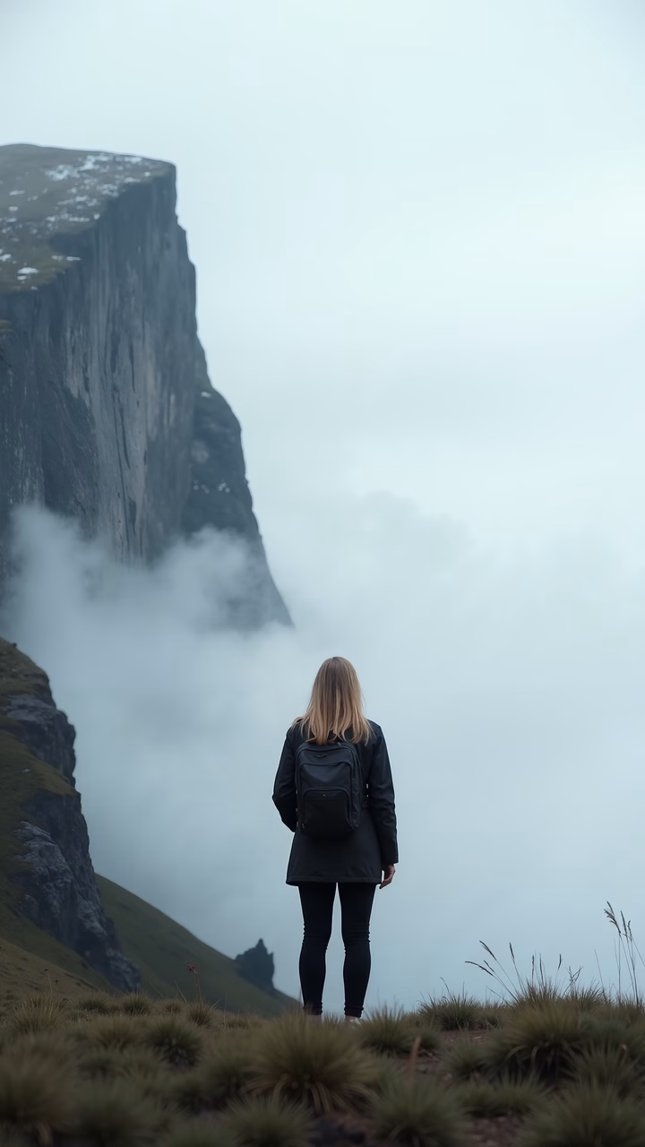 Solitude amidst nature's grandeur.