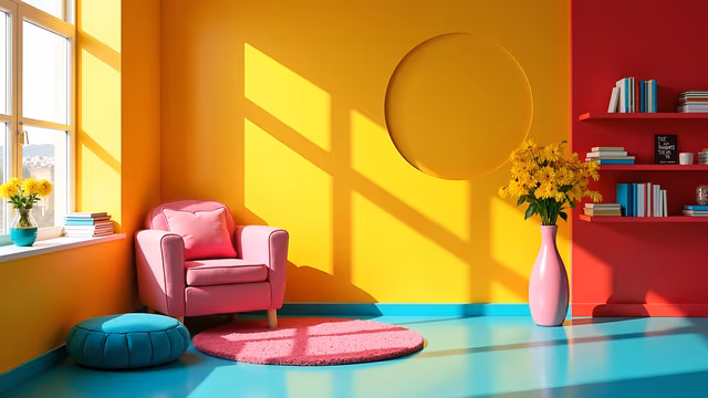 Brightly Colored Interior