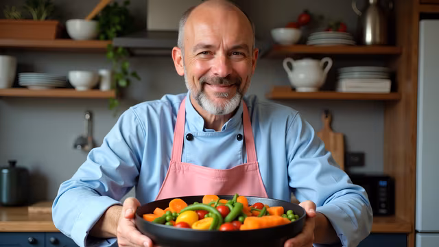 Chef Holding Fresh Vegetables