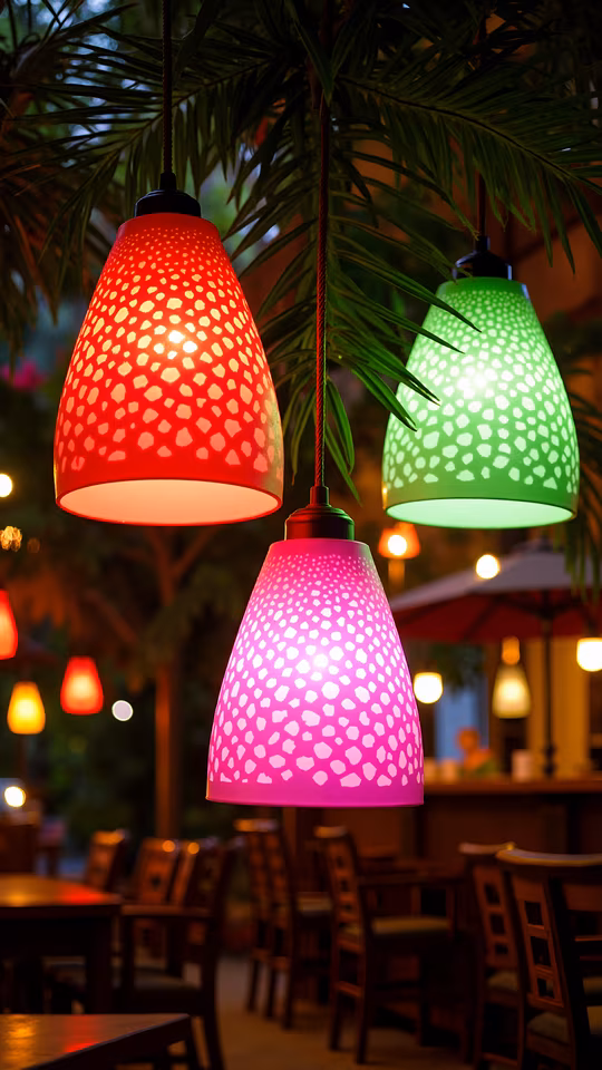 Colorful Hanging Lamps